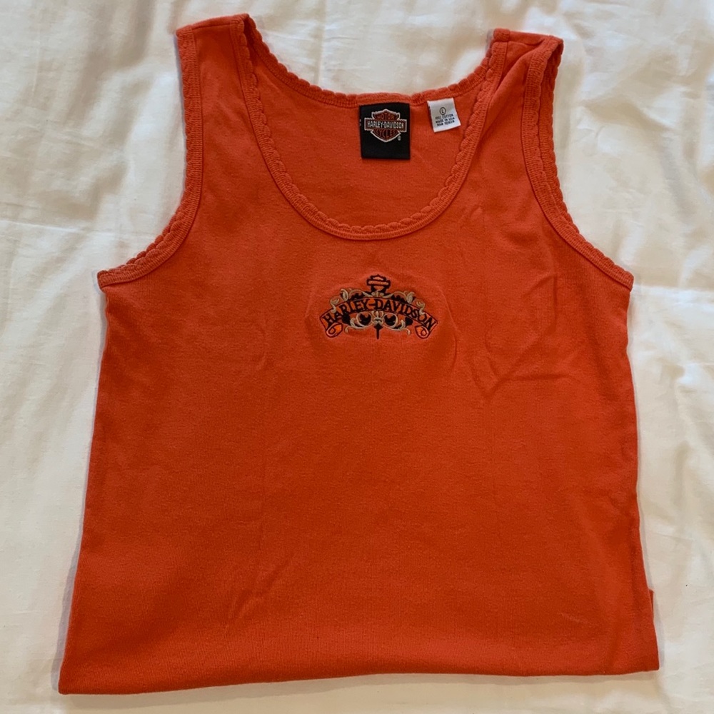 Harley-Davidson Orange Tank Top (Large)